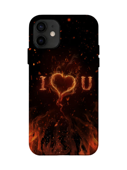 Flame Heart Edgy Statement Phone Case