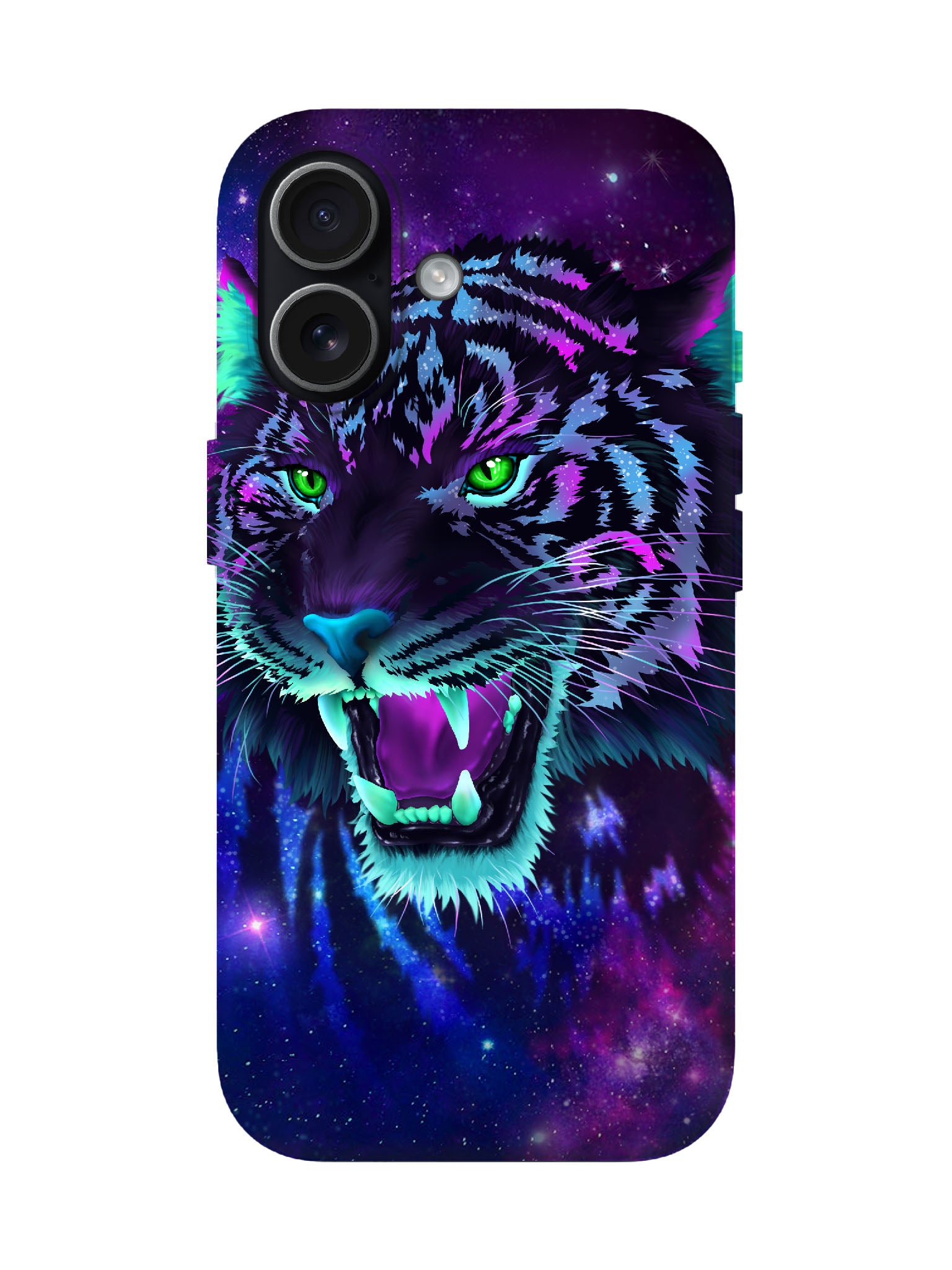 Neon Tiger Cyberpunk Statement Phone Case