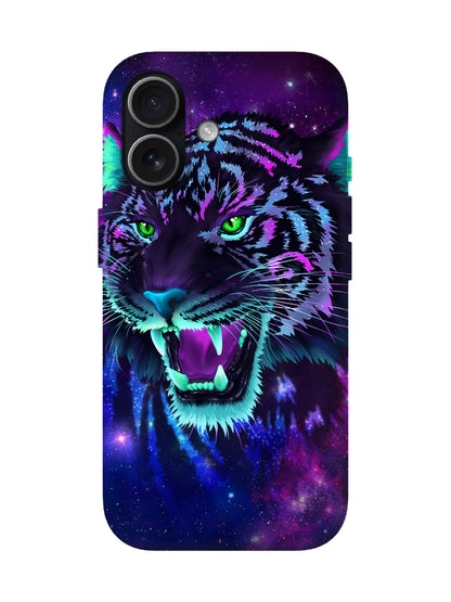 Neon Tiger Cyberpunk Statement Phone Case