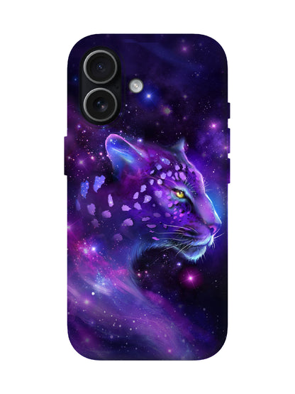 Cosmic Leopard Cyberpunk Statement Phone Case