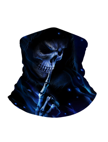 Balaclava with 3D all over print graffiti skull design, Streetwear aesthetic unisex face mask, breathable fabric and windproof for outdoor use