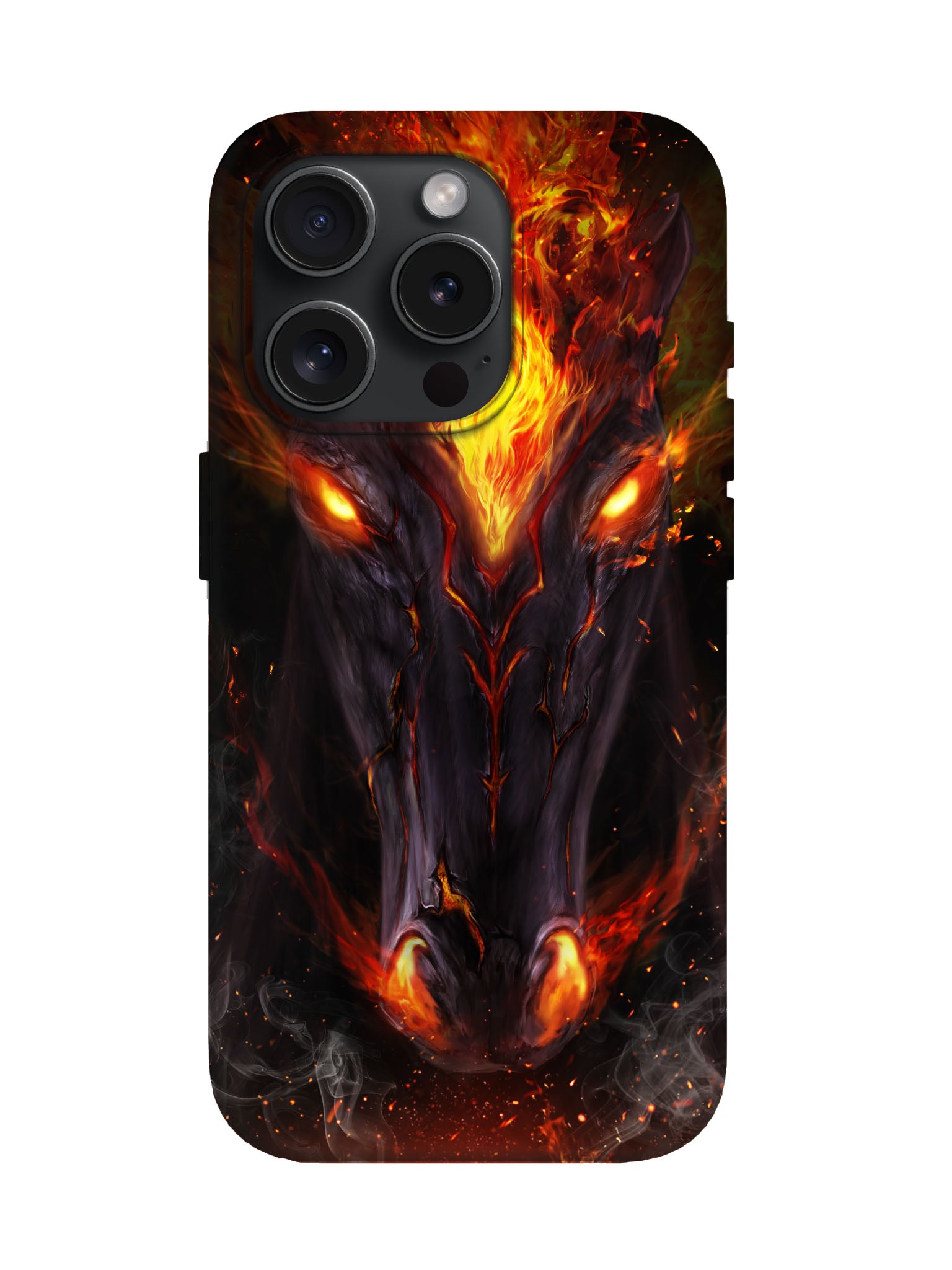 Flame Skull Edgy Hardcore Tough Phone Case