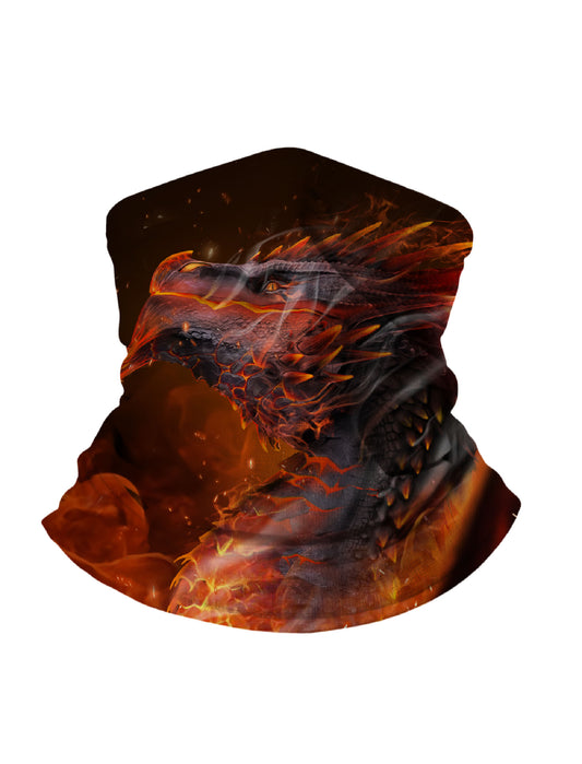 Unisex Fiery Dragon 3D Print Neck Gaiter – Streetwear Face Cover for Outdoor & Daily Use
