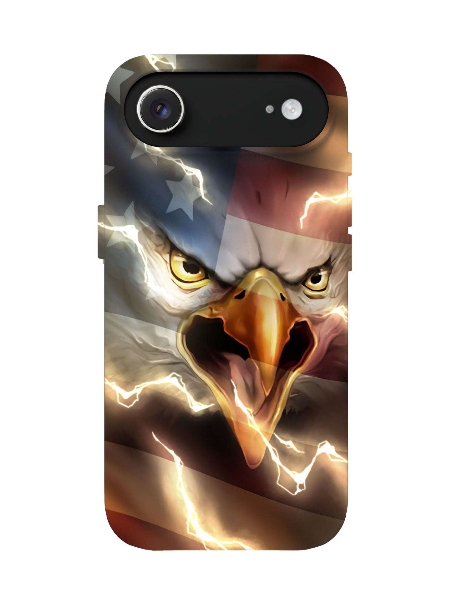 Lightning Eagle American Flag Edgy Tough Phone Case