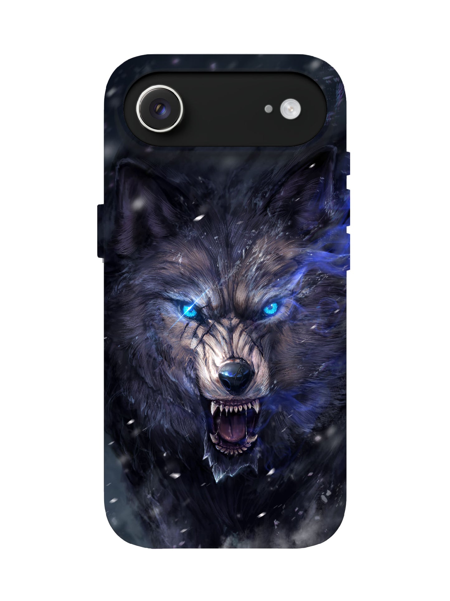 Fierce Wolf Portrait Edgy Cyberpunk Tough Phone Case