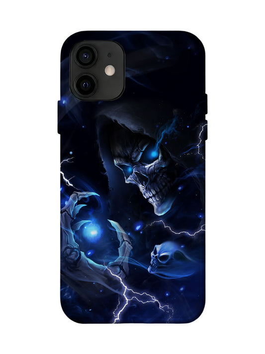 Skull Flame Lightning Edgy Cyberpunk Tough Phone Case
