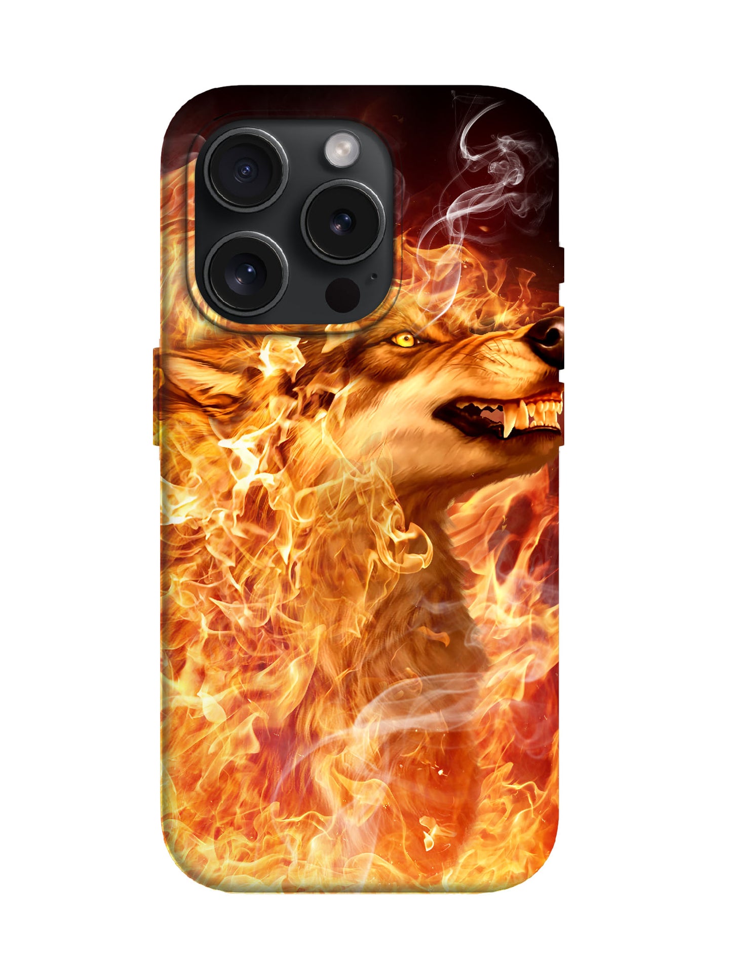 Flame Wolf Edgy Hardcore Tough Phone Case