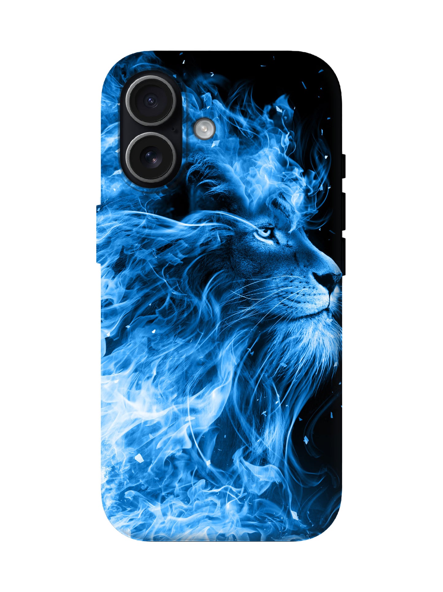 Blue Flame Lion Edgy Tough Phone Case
