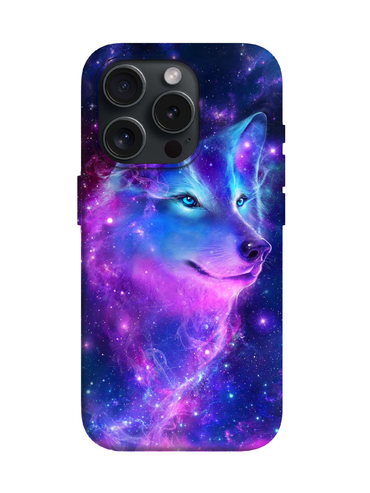 Cosmic Wolf Neon Cyberpunk Protective Phone Case