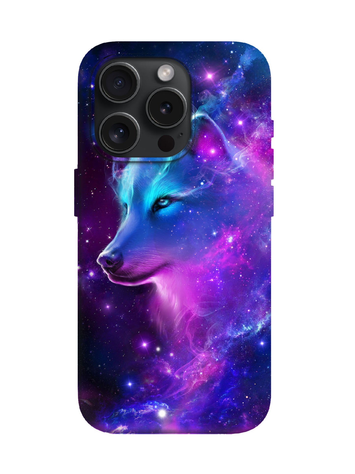Cosmic Wolf Neon Cyberpunk Protective Phone Case