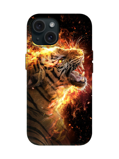 Flame Tiger Edgy Hardcore Tough Phone Case