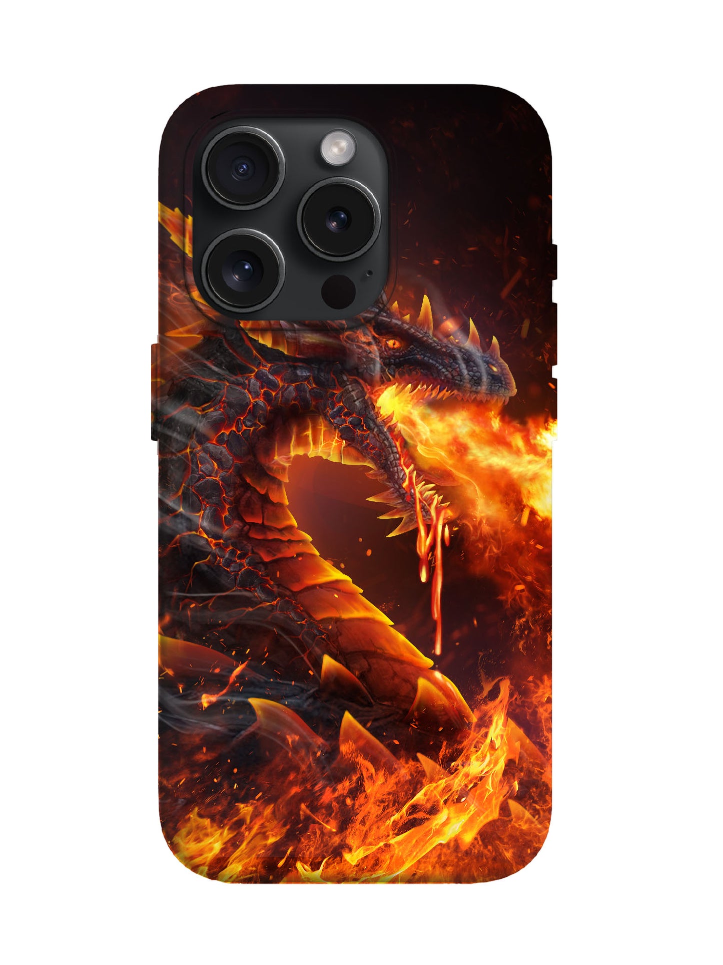 Flame Dragon Edgy Cyberpunk Tough Phone Case