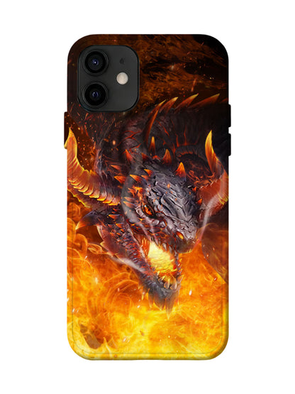 Flame Dragon Edgy Cyberpunk Tough Phone Case