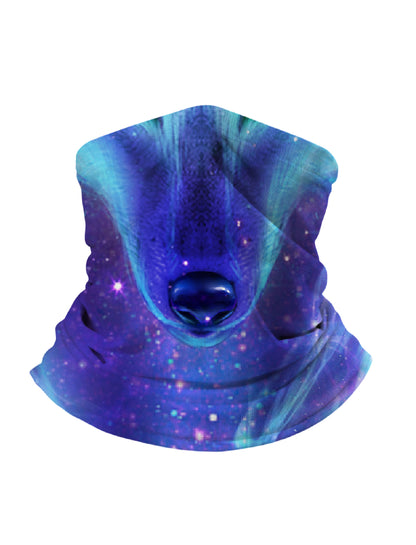 Unisex Neck Gaiter with 3D all over print galaxy nebula design, Aesthetic style, breathable fabric, soft stretchy, UV protection for outdoor sports and daily wear