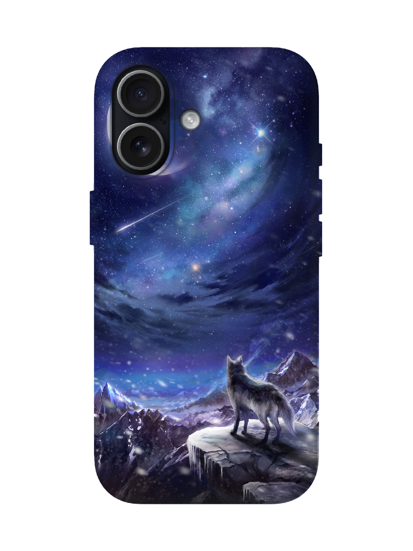 Cosmic Wolf Night Sky Edgy Protective Phone Case
