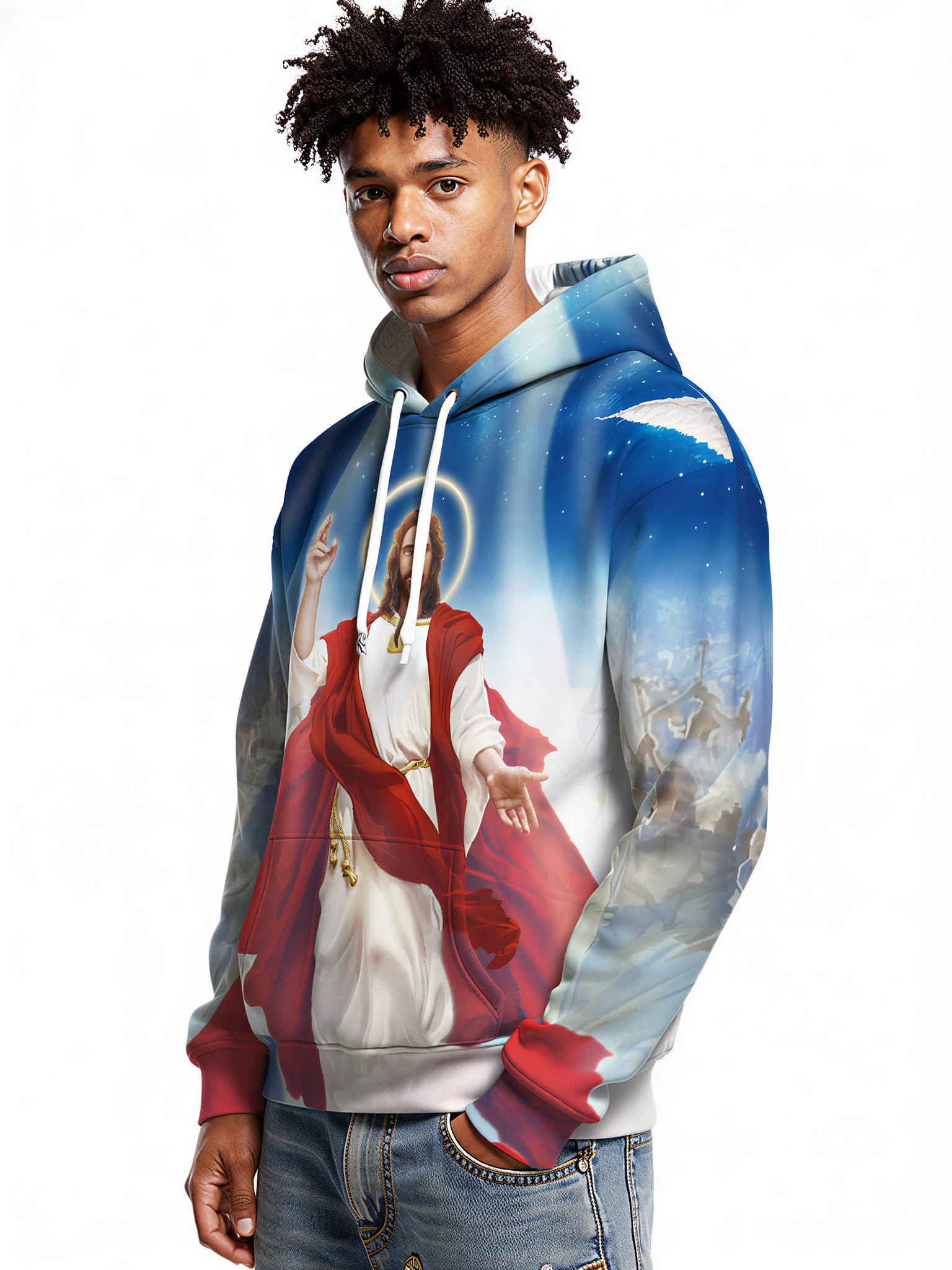 Jesus Christ 3D All Over Print Hoodie for Men Women Religious Faith Apparel