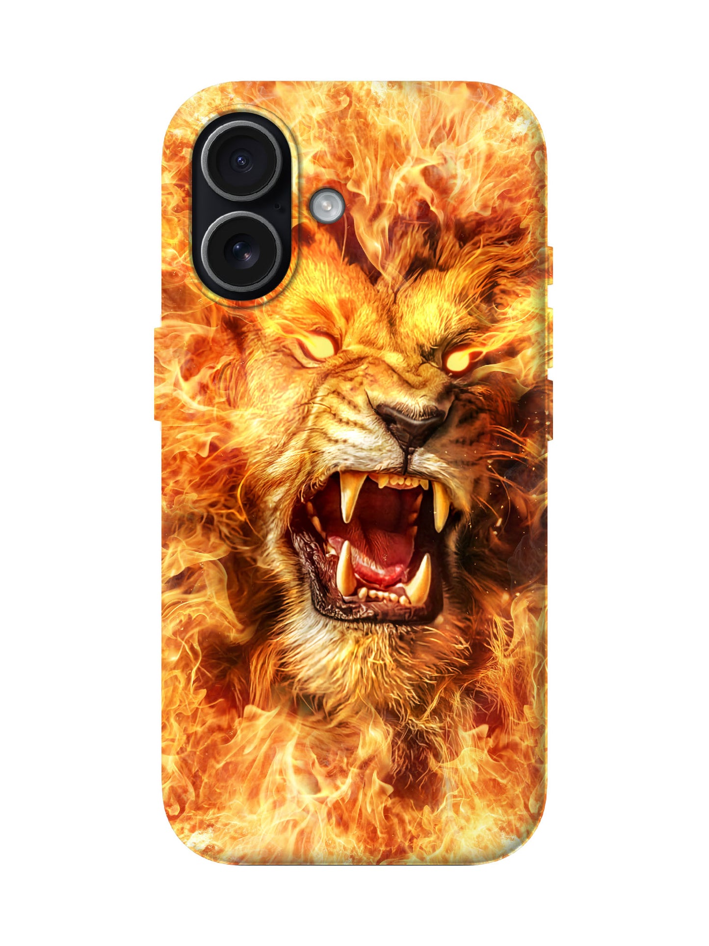 Flame Lion Head Edgy Tough Phone Case