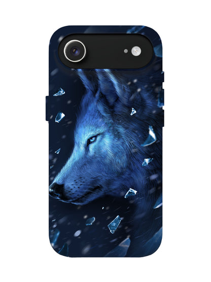 Ice Wolf Portrait Edgy Tough Phone Case