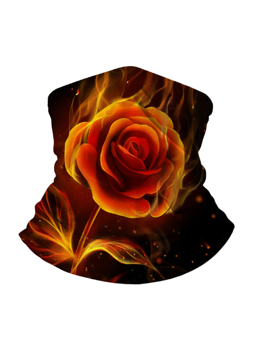 Flaming Rose All-Over Print Neck Gaiter – Unisex Aesthetic Face Mask