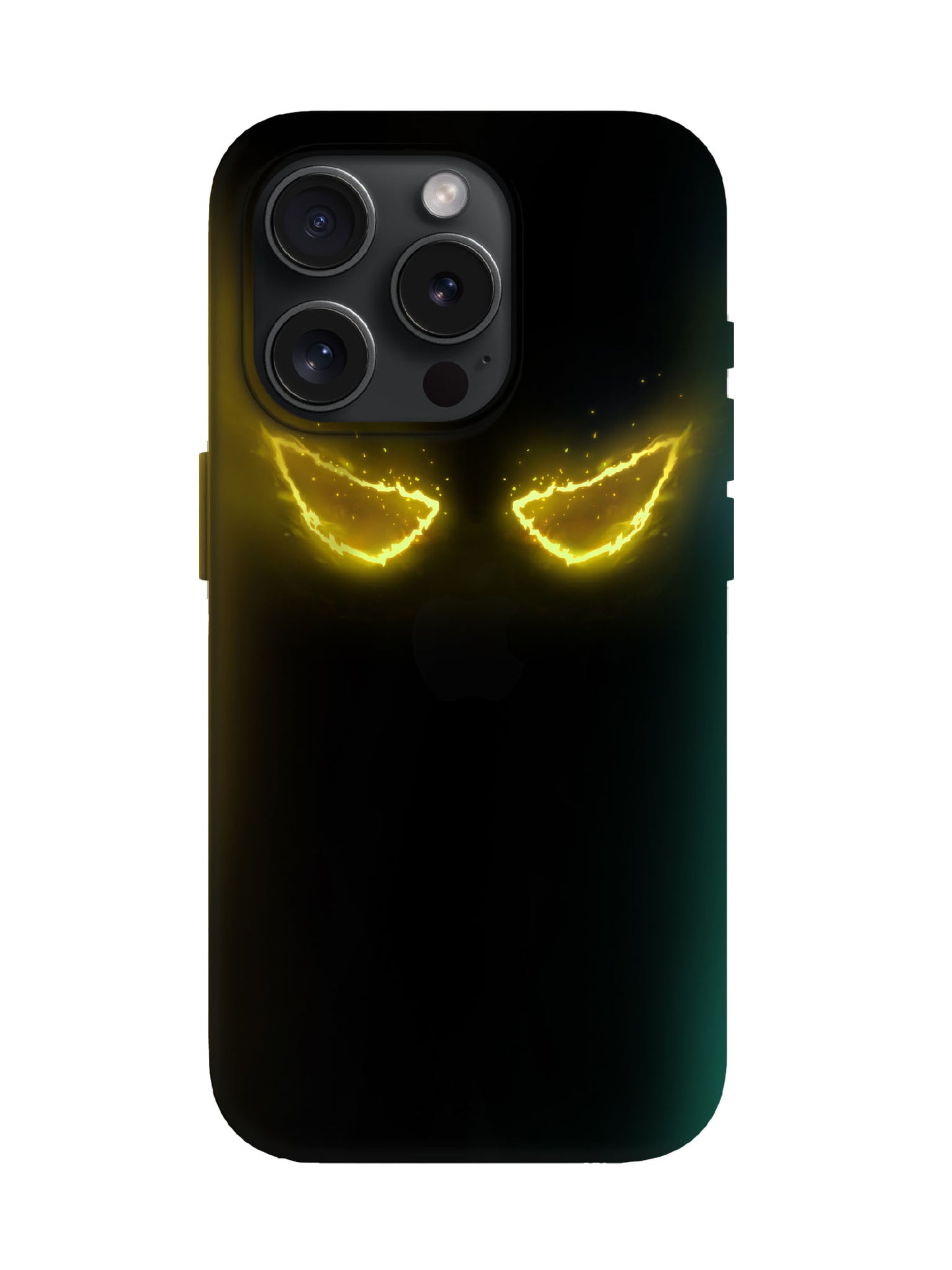 Glowing Yellow Eyes Flame Edgy Tough Phone Case