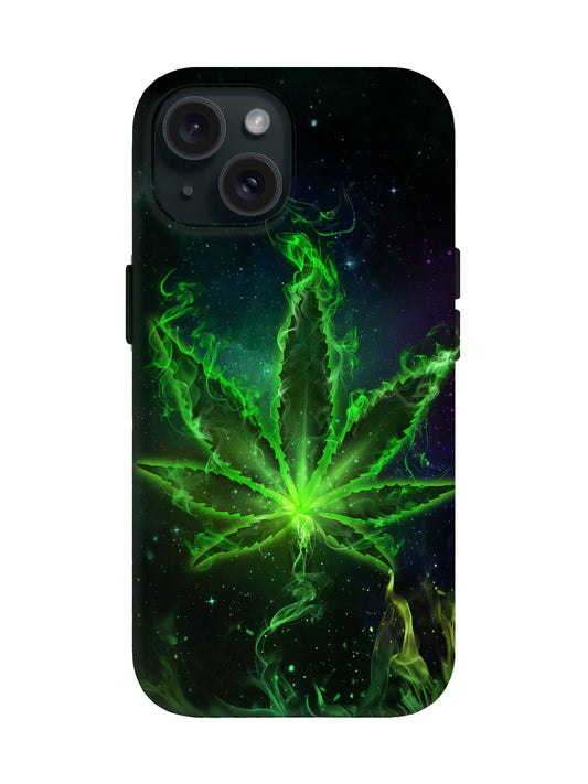 Spectral Galaxy Cannabis Leaf Cyberpunk Tough Case