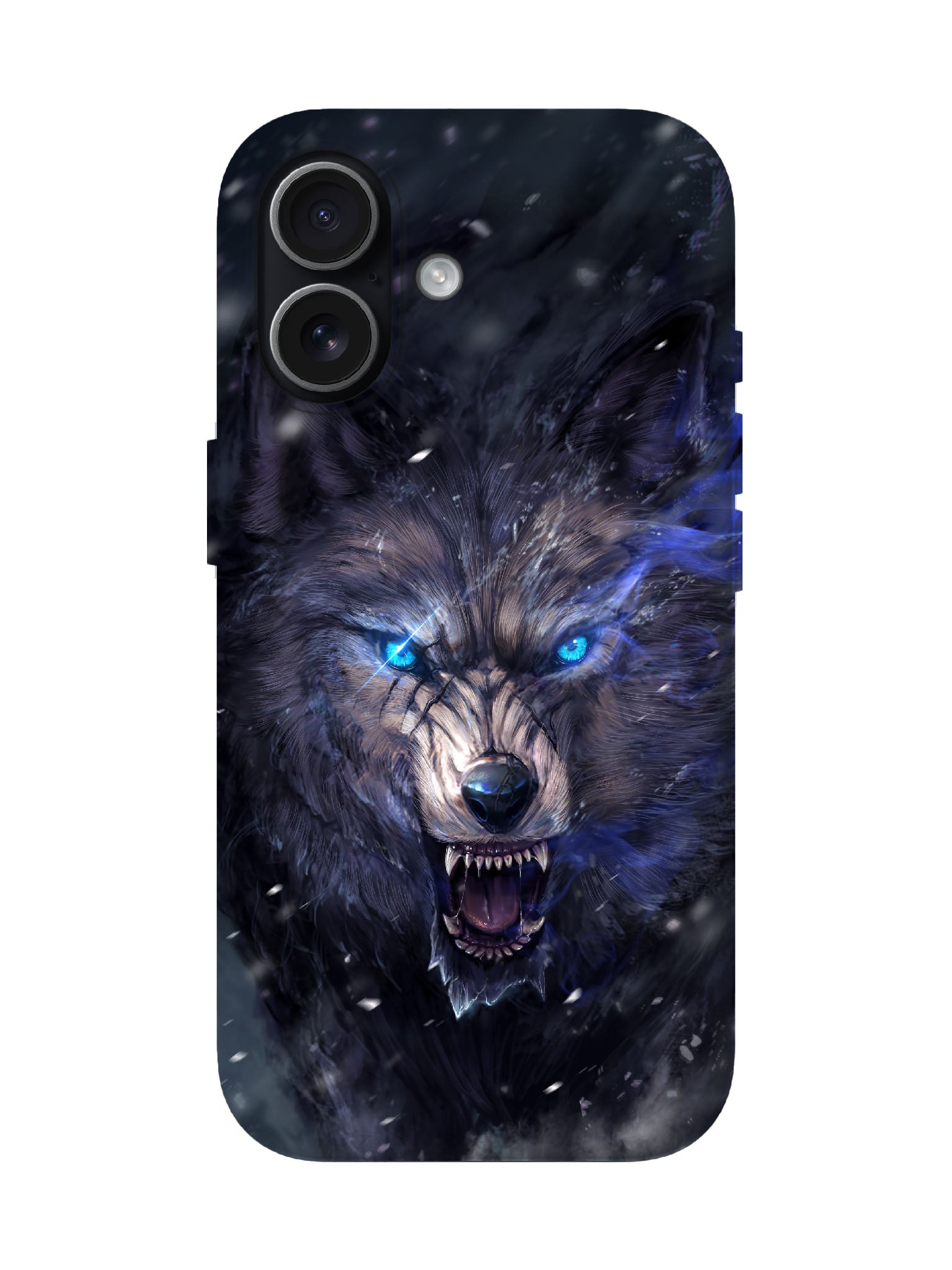 Fierce Wolf Portrait Edgy Cyberpunk Tough Phone Case
