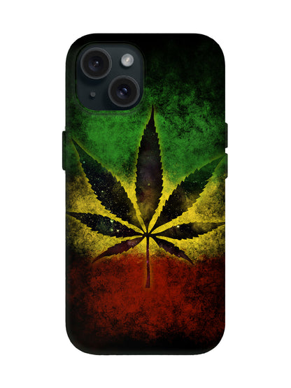 Rasta Leaf Graphic Edgy Protective Phone Case