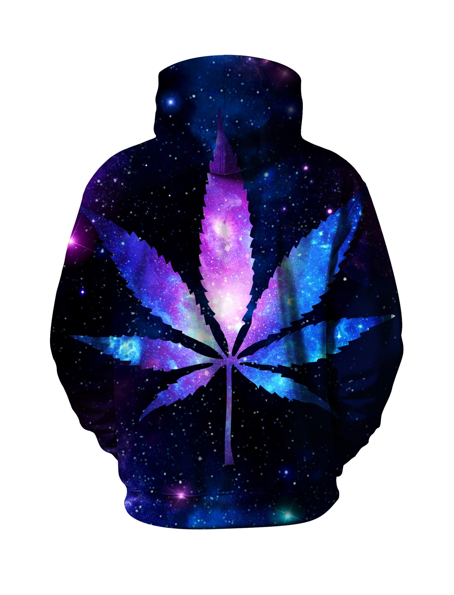Galaxy Cannabis Leaf 3D All Over Print Hoodie Unisex Soft Cotton Blend Streetwear