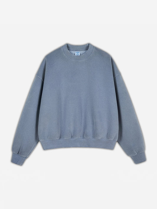 Stone-Washed Heavyweight Fleece Oversized Sweatshirt