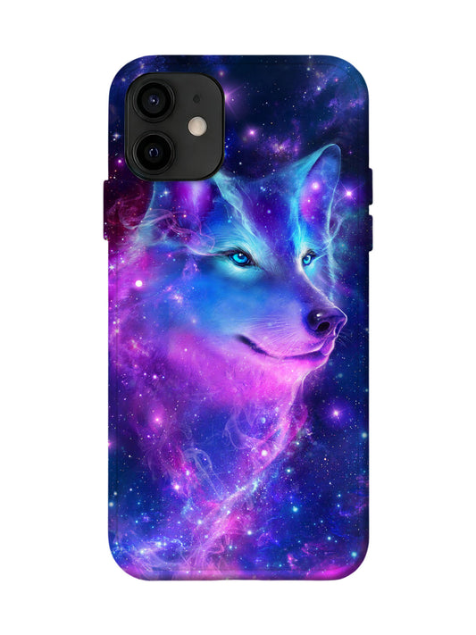 Cosmic Wolf Neon Cyberpunk Protective Phone Case
