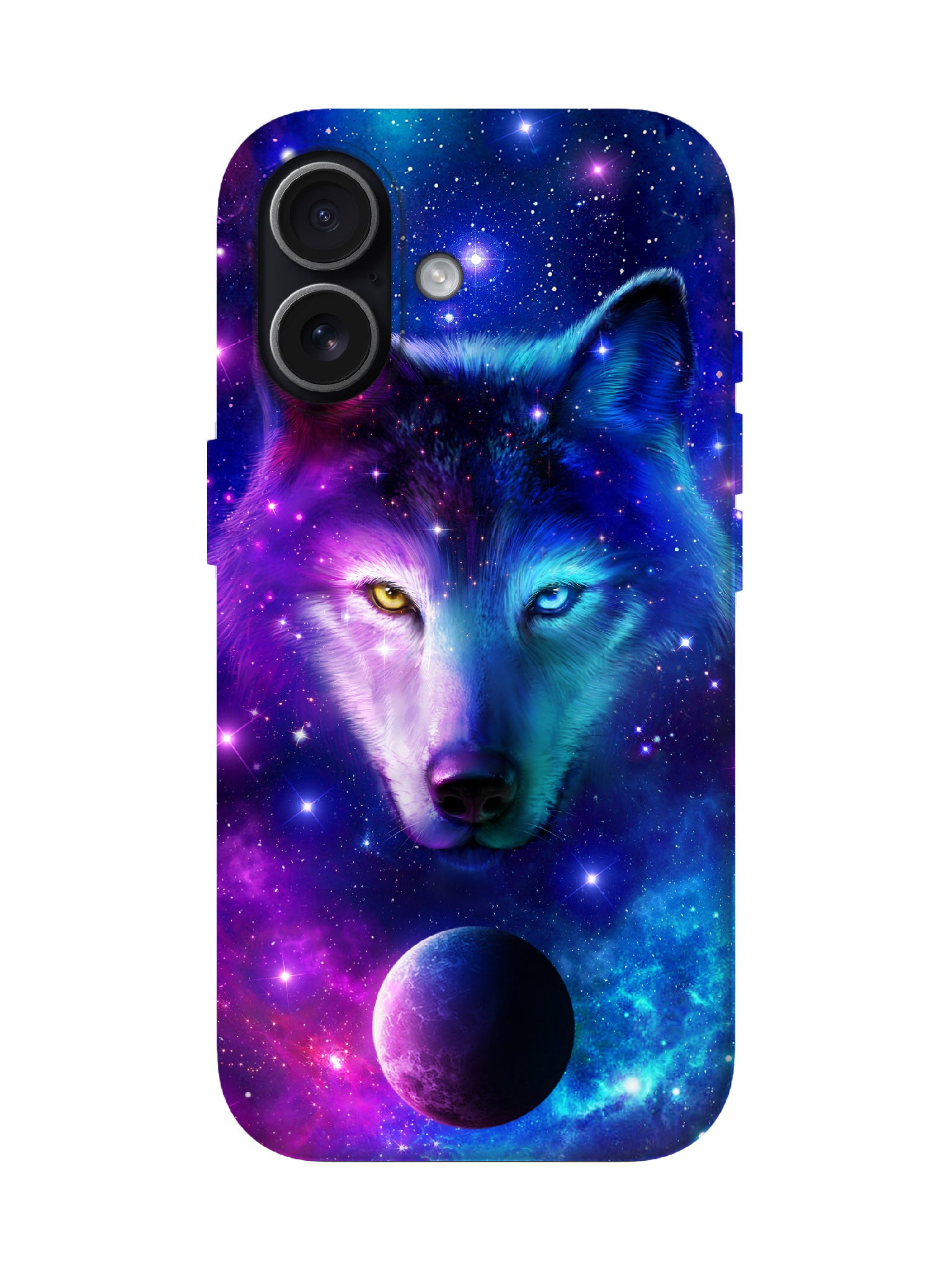 Cosmic Wolf Cyberpunk Protective Phone Case