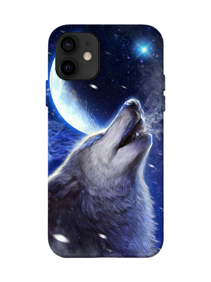 Howling Wolf Cosmic Edgy Protective Phone Case