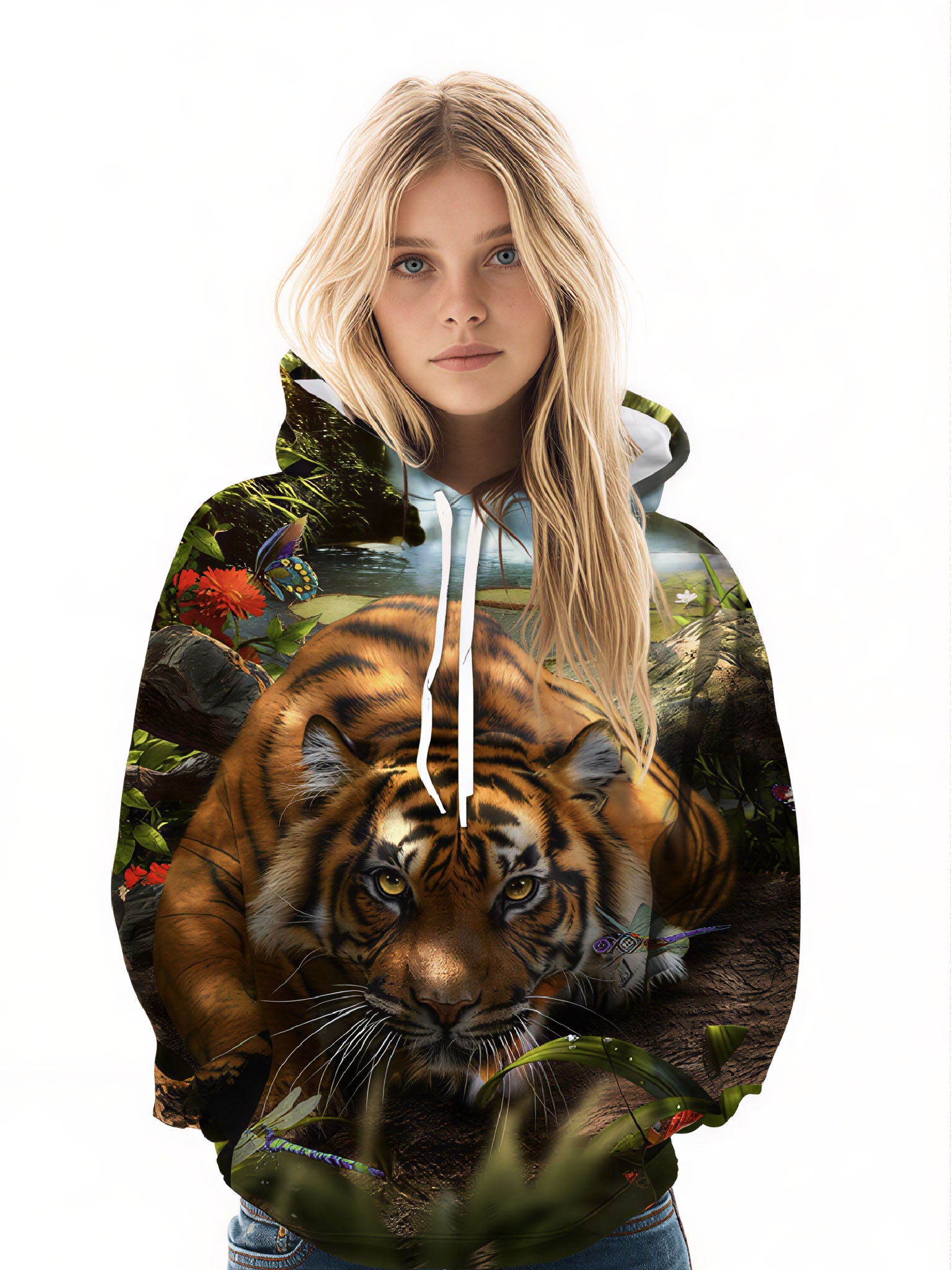 Tiger Jungle 3D All Over Print Hoodie Unisex Soft Comfortable Streetwear
