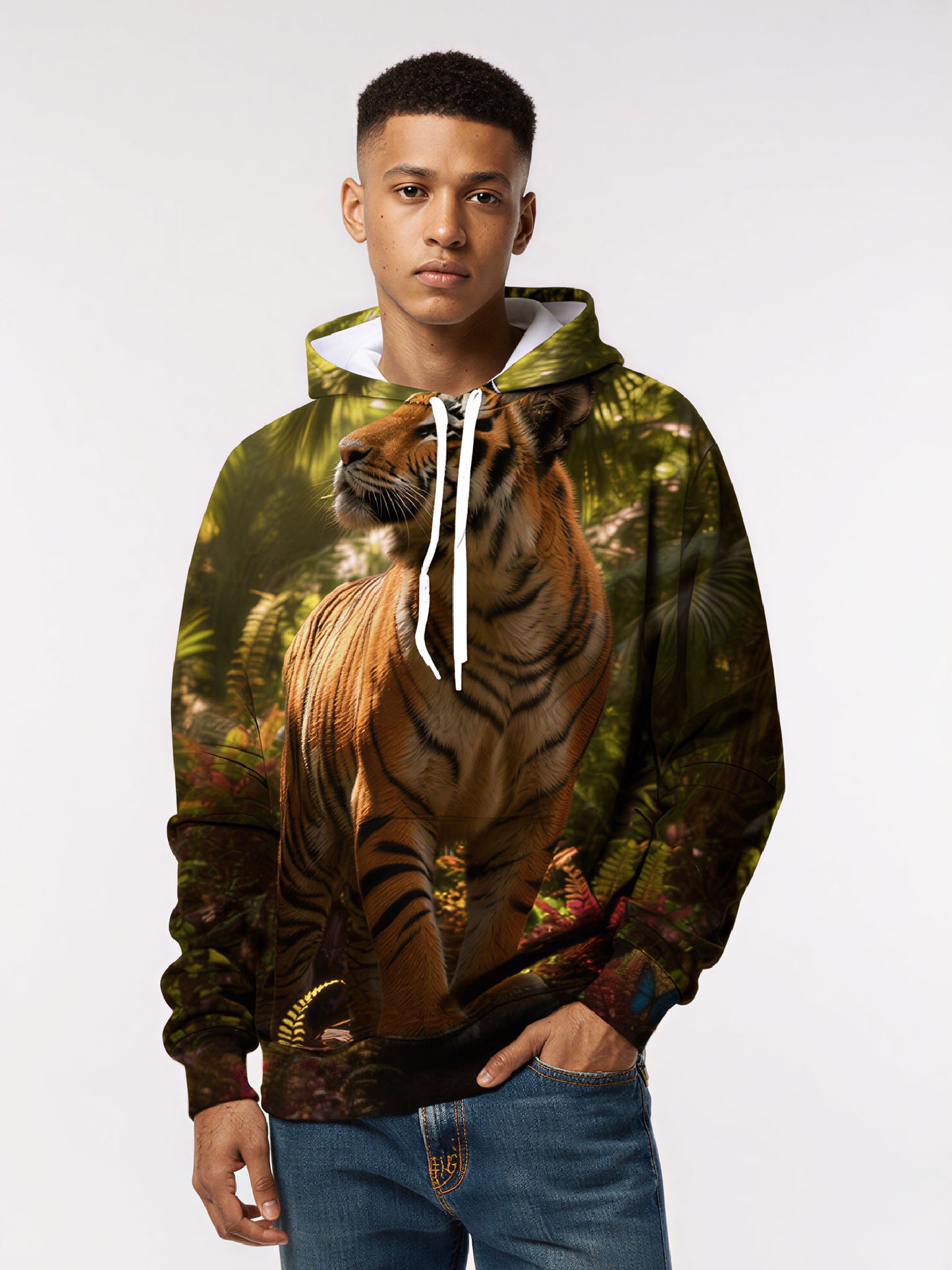 Tiger Jungle 3D All Over Print Hoodie Unisex Soft Comfortable Streetwear