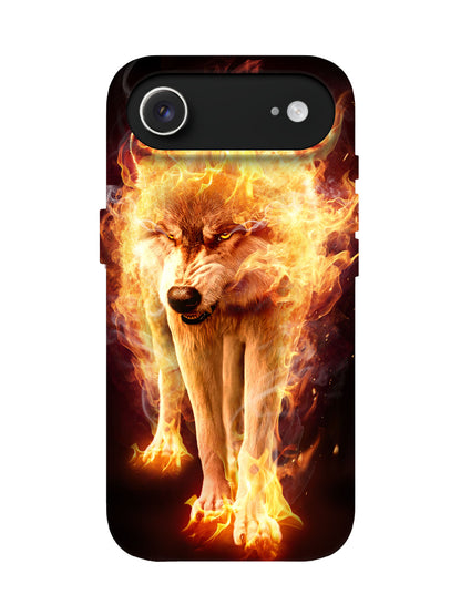 Flame Wolf Edgy Hardcore Tough Phone Case