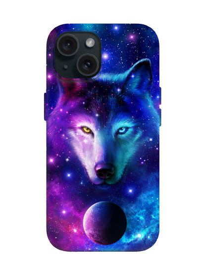Cosmic Wolf Cyberpunk Protective Phone Case