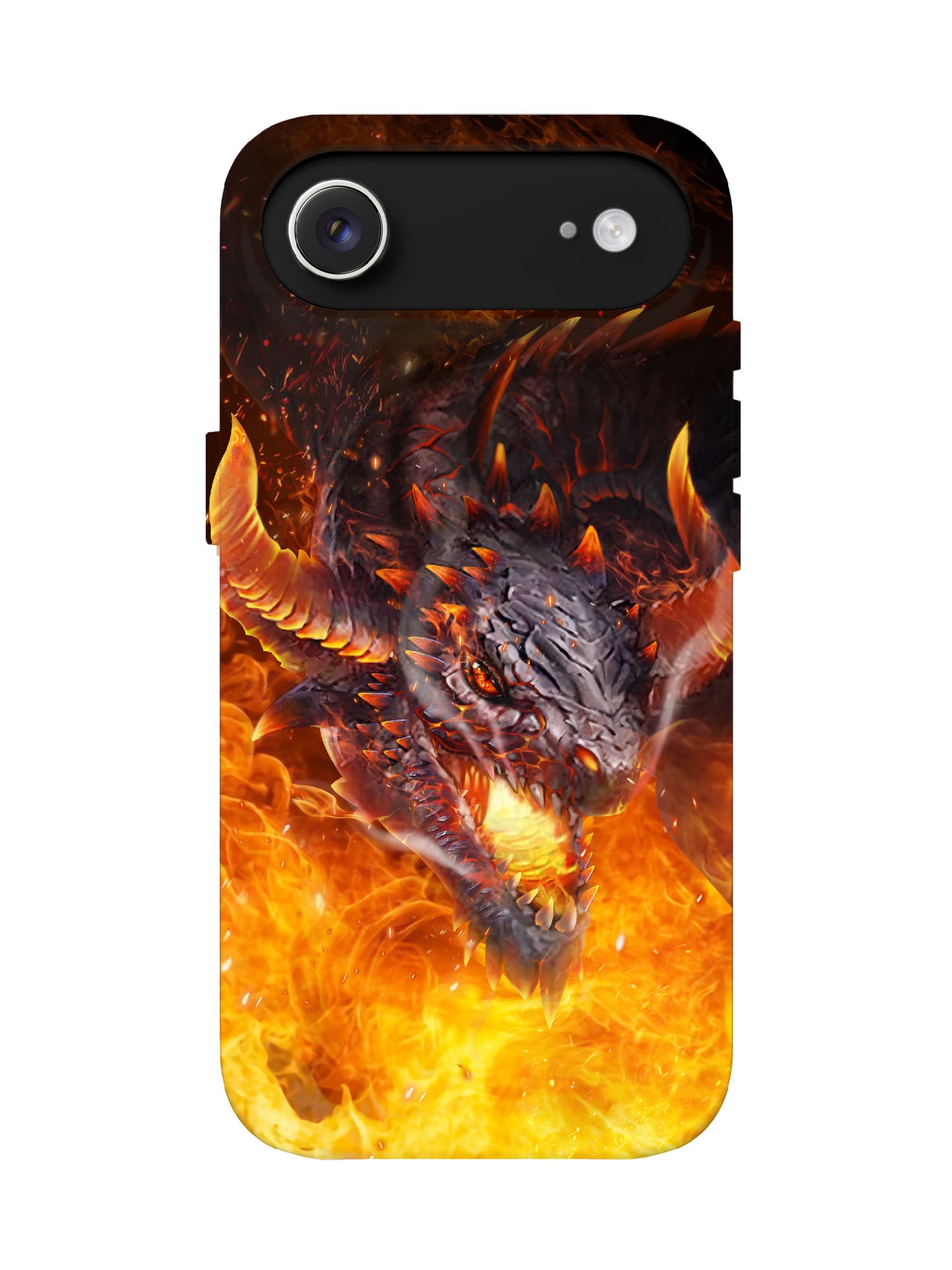 Flame Dragon Edgy Cyberpunk Tough Phone Case