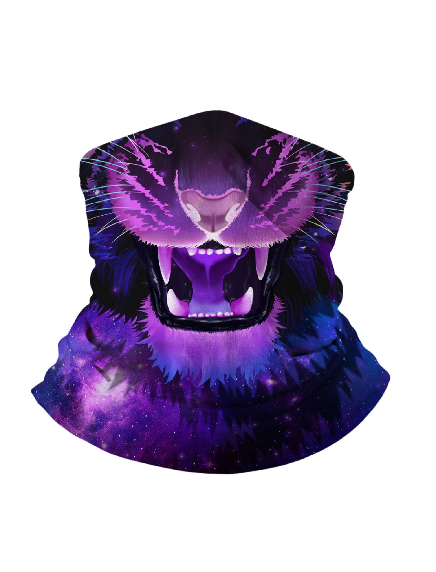 Tube Face Mask with 3D All Over Print Galaxy Nebula Tiger Design, Aesthetic Streetwear Unisex Breathable Fabric for Outdoor Use