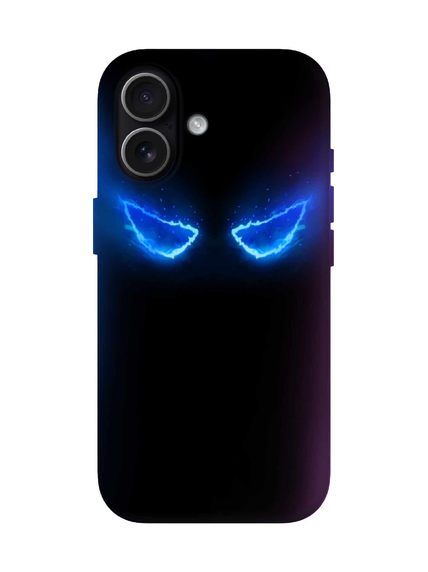 Glowing Blue Eyes Cyberpunk Edgy Protective Phone Case