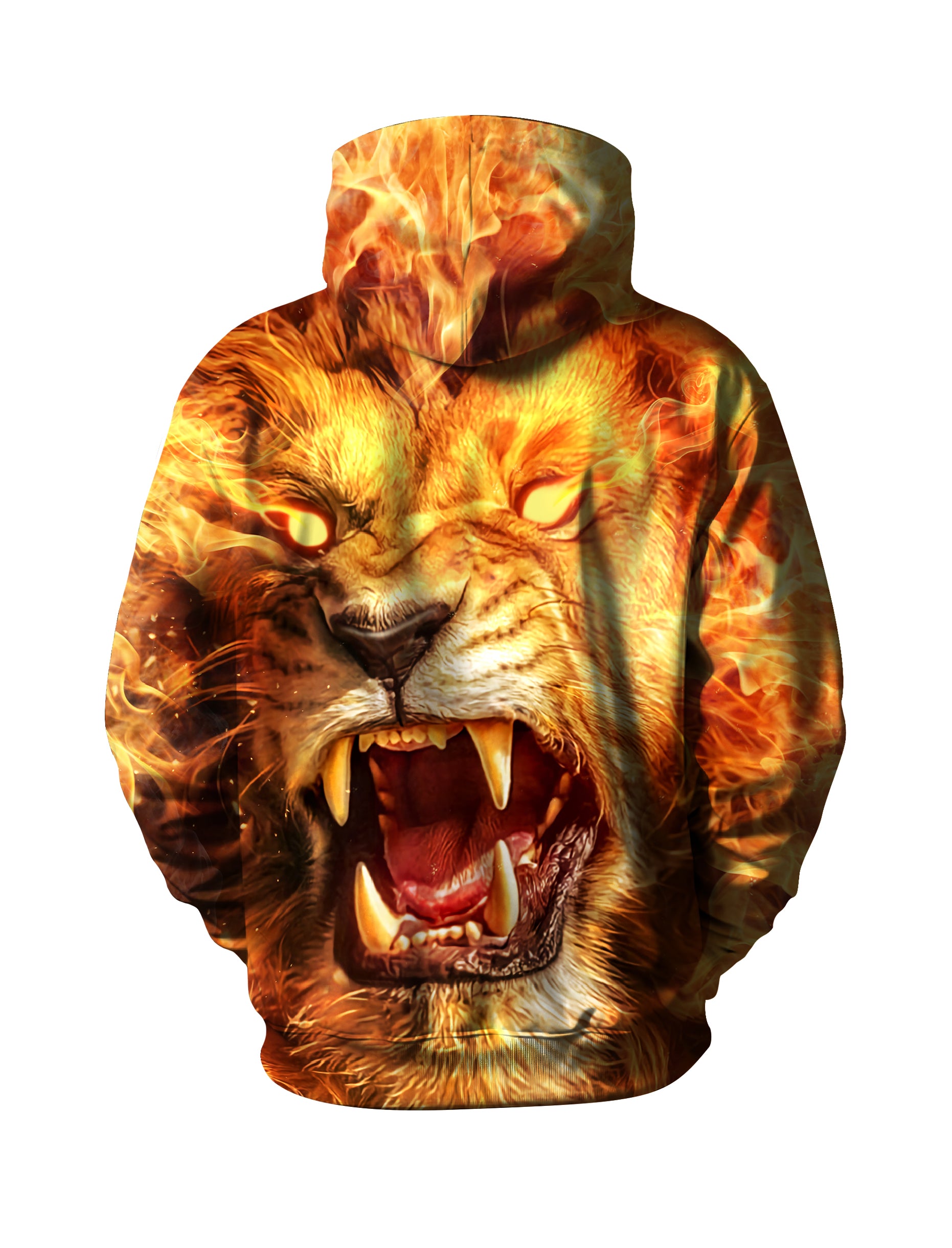Men Women 3D All Over Print Lion Fire Hoodie Sweatshirt