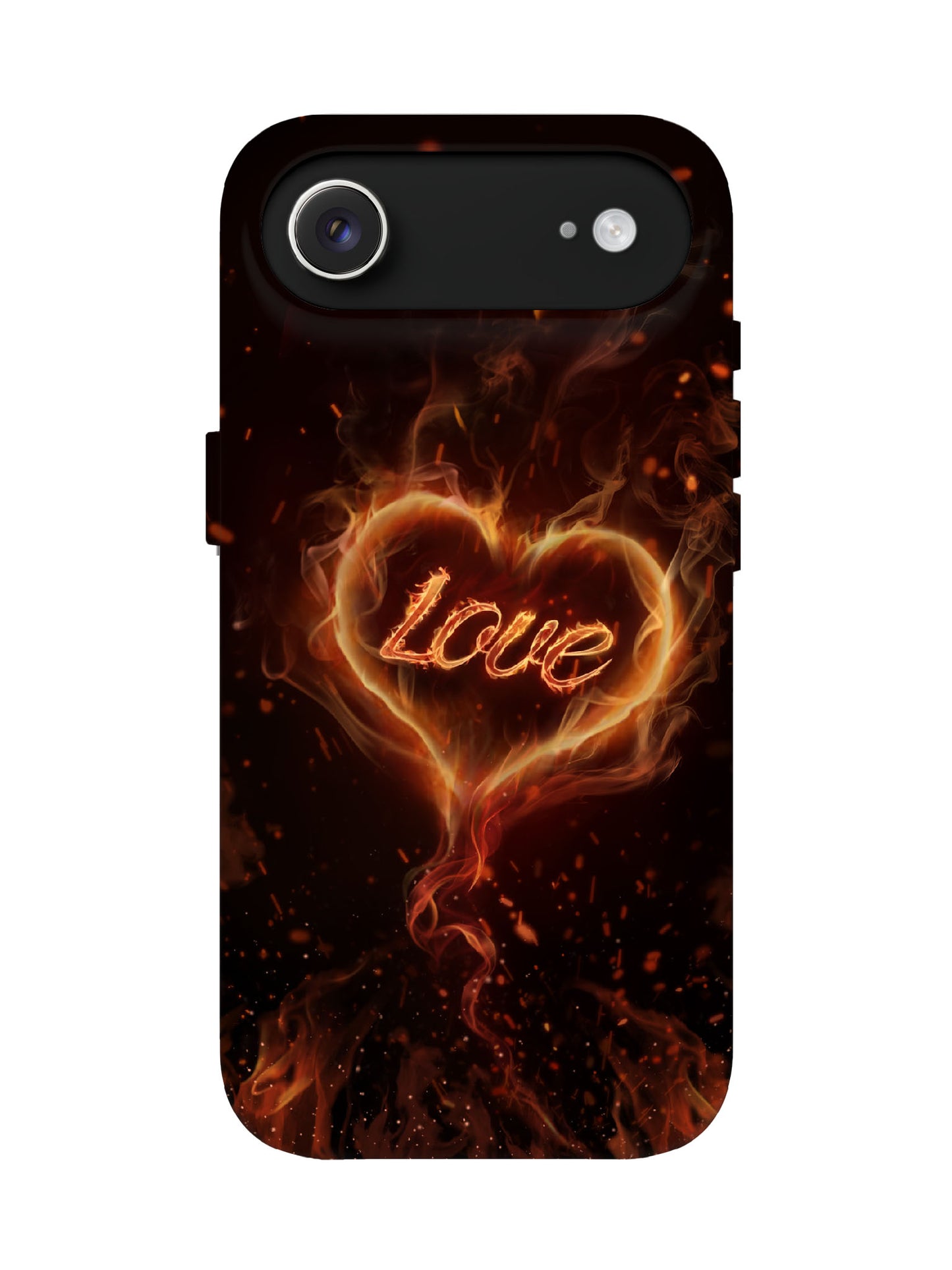 Flame Heart Edgy Tough Phone Case