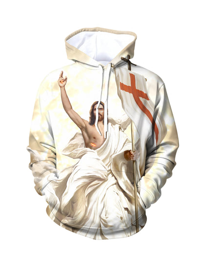 Jesus Christ 3D All Over Print Hoodie for Men Women Religious Faith Apparel