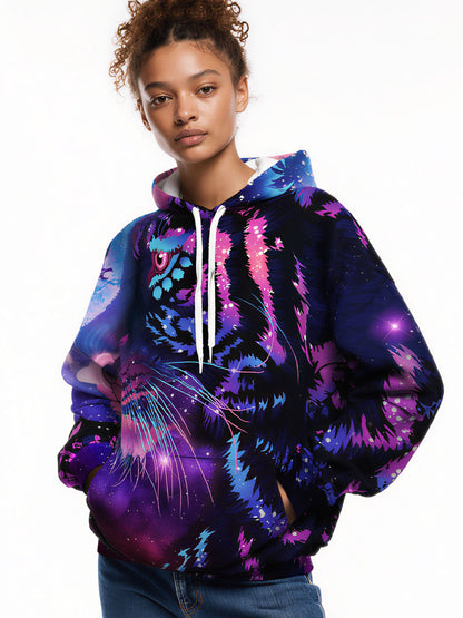 Galaxy Tiger 3D All Over Print Hoodie Unisex Soft Comfortable Streetwear Pullover