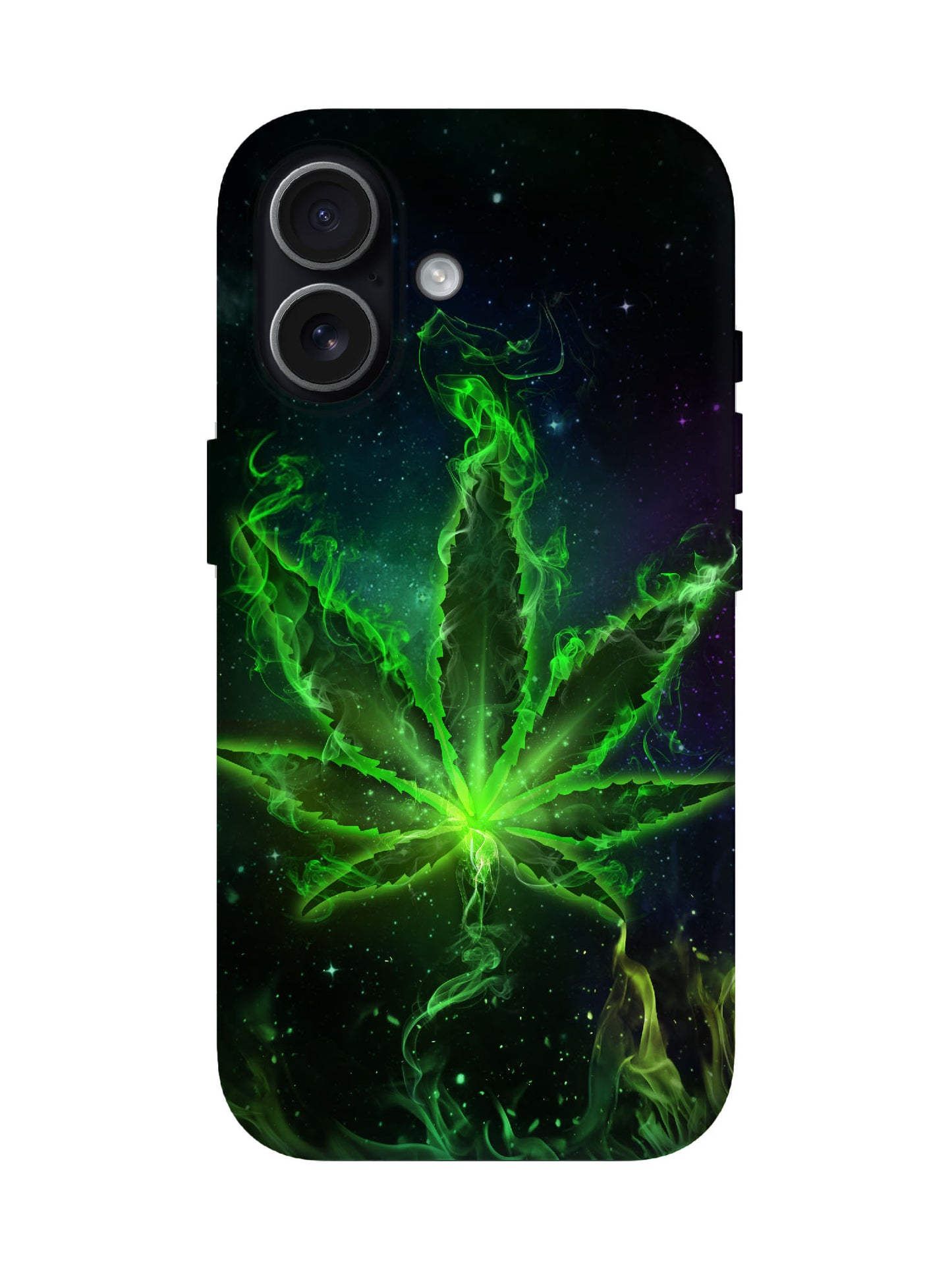 Spectral Galaxy Cannabis Leaf Cyberpunk Tough Case