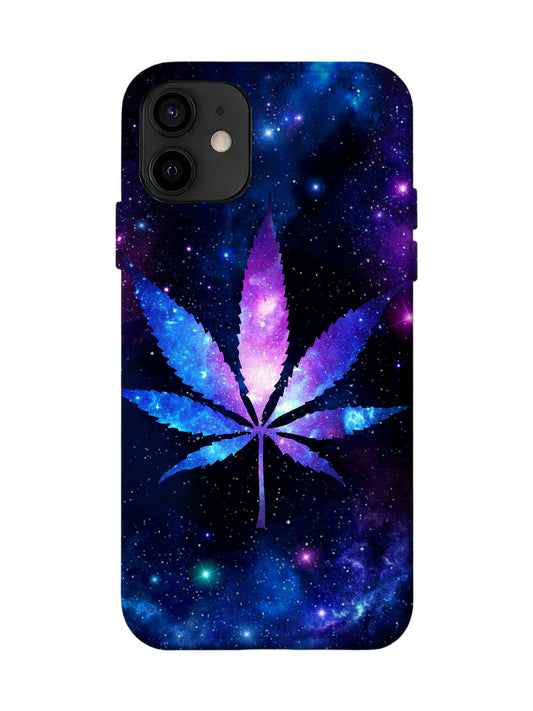 Galaxy Leaf Neon Cyberpunk Protective Phone Case