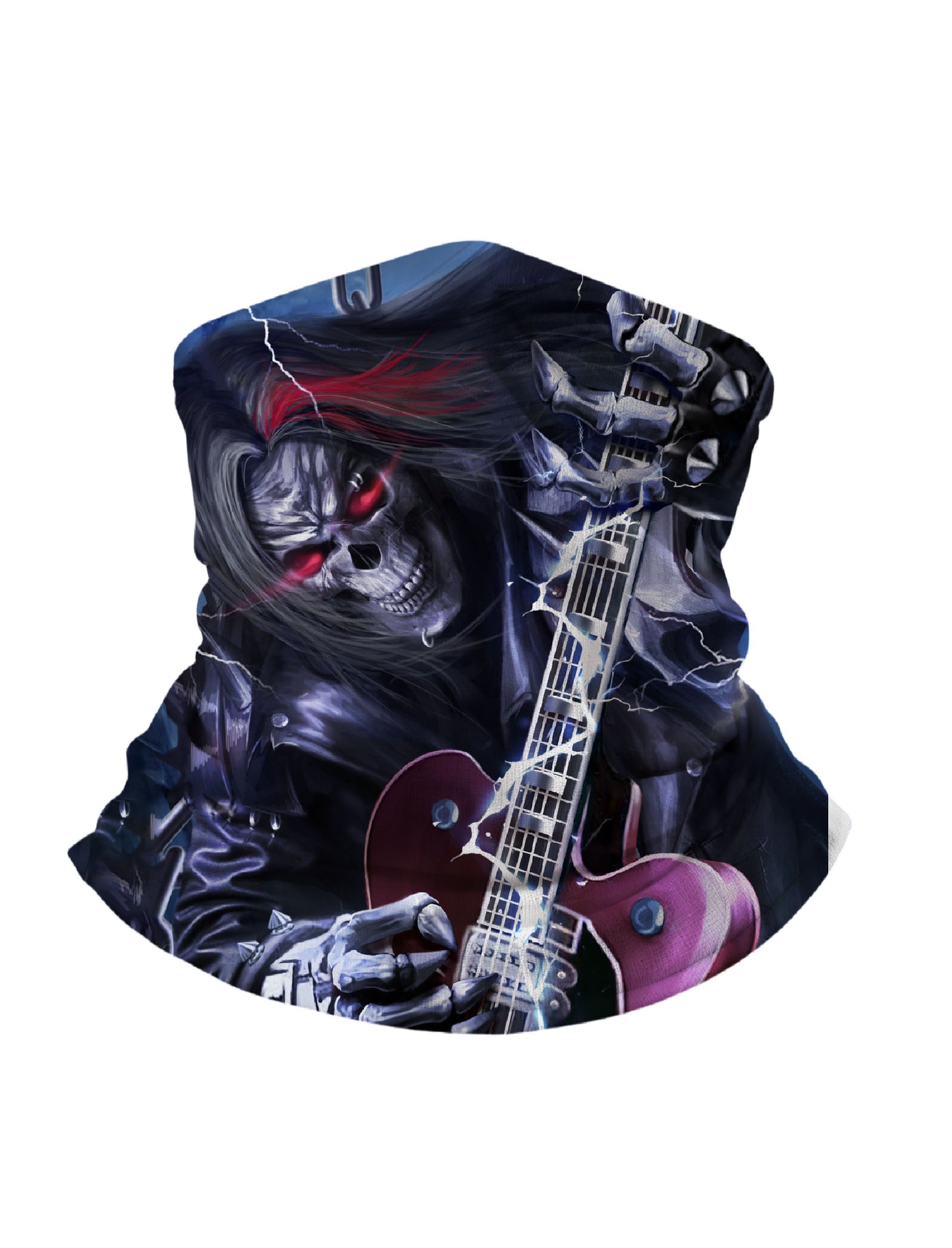 Tube Face Mask with 3D all over print graffiti skull design, streetwear style unisex balaclava for men women, breathable fabric windproof soft stretchy fit