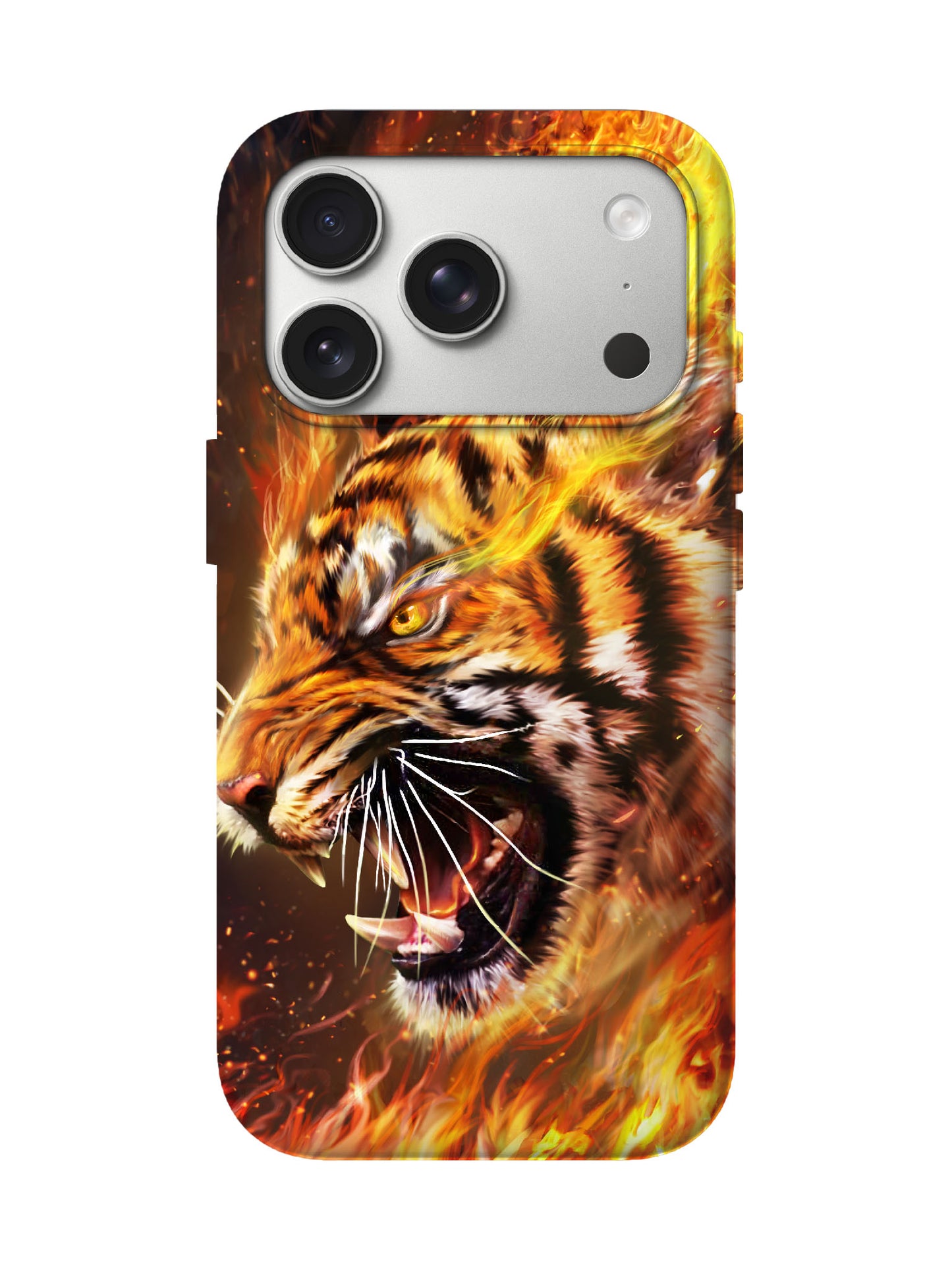 Flame Tiger Edgy Hardcore Tough Phone Case