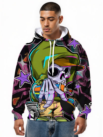 Men Women 3D All Over Print Skull Hip Hop Hoodie Streetwear Graphic Sweatshirt