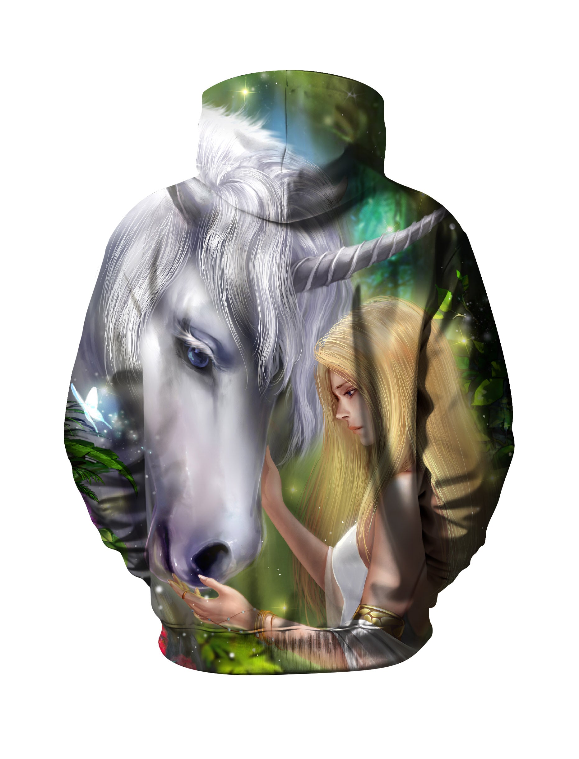 Fairy & Unicorn 3D Print Hoodie | Fantasy Forest Oversized Pullover