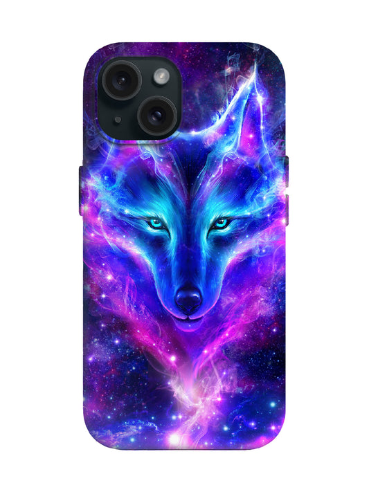 Cosmic Wolf Face Cyberpunk 3D Protective Phone Case